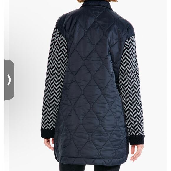 Nic + Zoe Quilted Mix Media Coat Gray & Black  XL - Picture 6 of 11